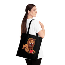 Load image into Gallery viewer, Lion Eating Watermelon Cotton Tote Bag
