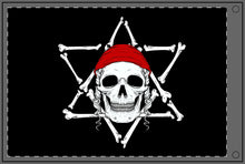 Load image into Gallery viewer, Jewish Pirate Flag, double-sided
